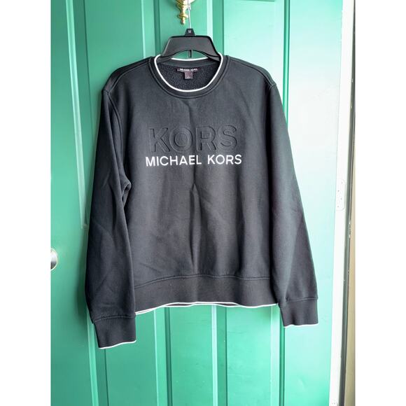 Michael Kors large embossed crewneck sweatshirt EUC - Picture 1 of 7